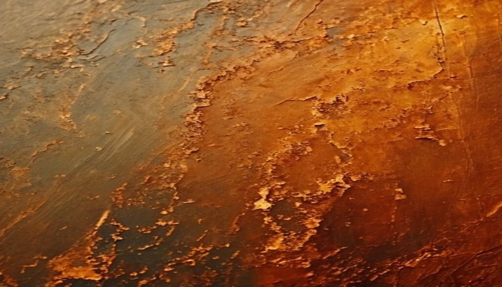 rust patina detail in editorial style