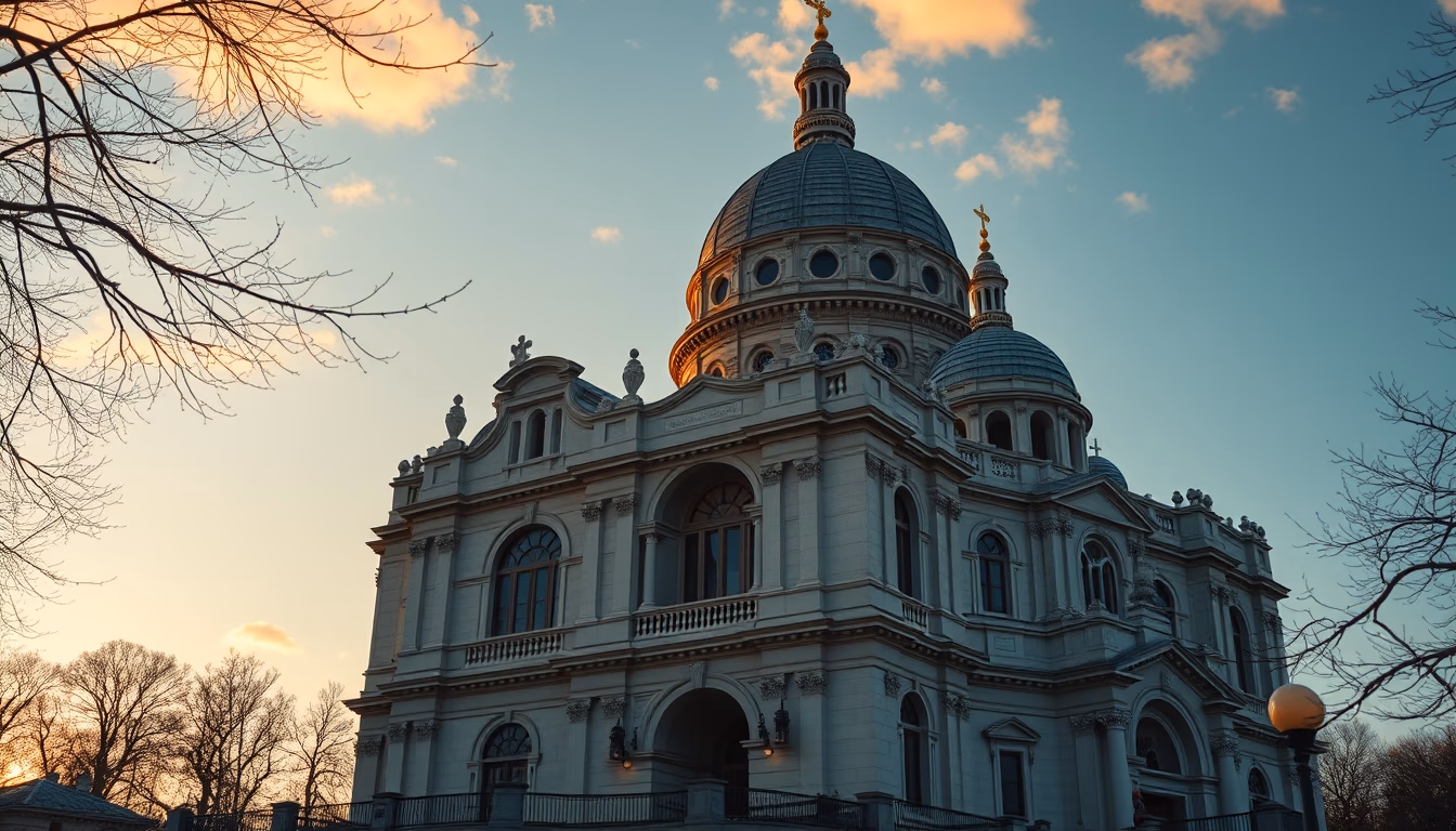 sacre coeur paris dome in editorial style