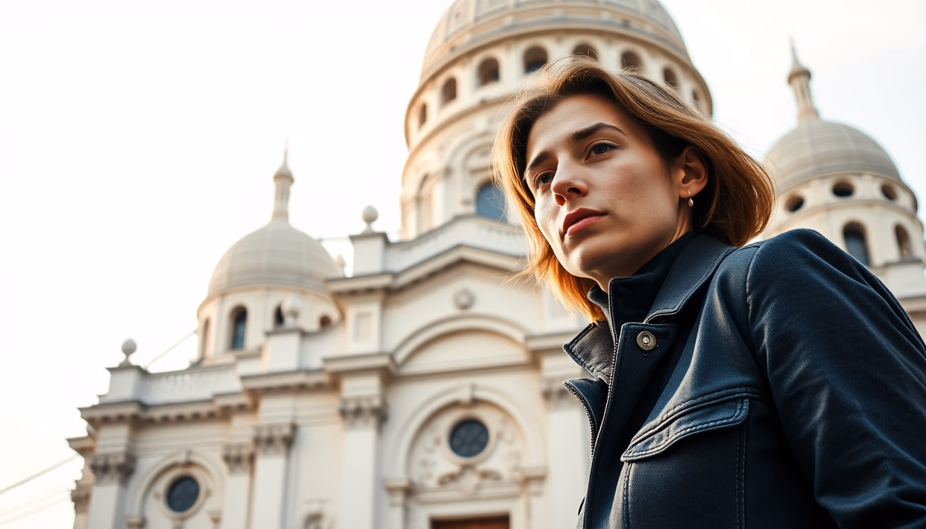 sacre coeur paris dome in editorial style