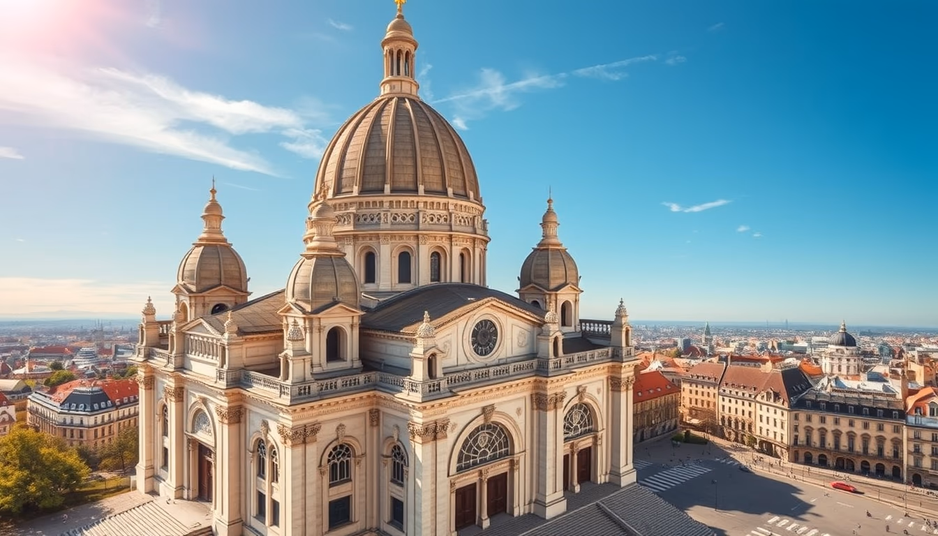 sacre coeur paris dome in editorial style