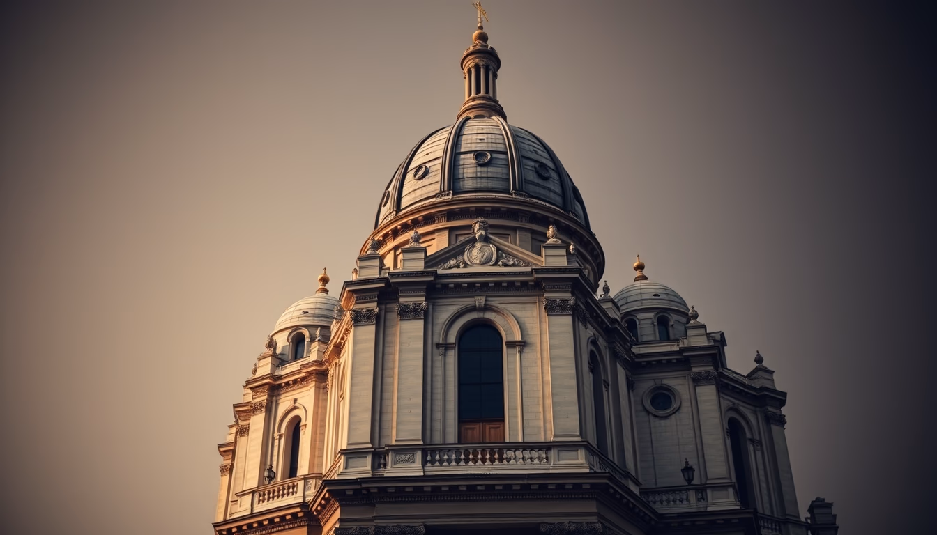 sacre coeur paris dome in editorial style