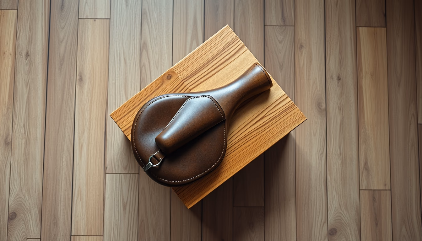 saddle stand wooden in editorial style