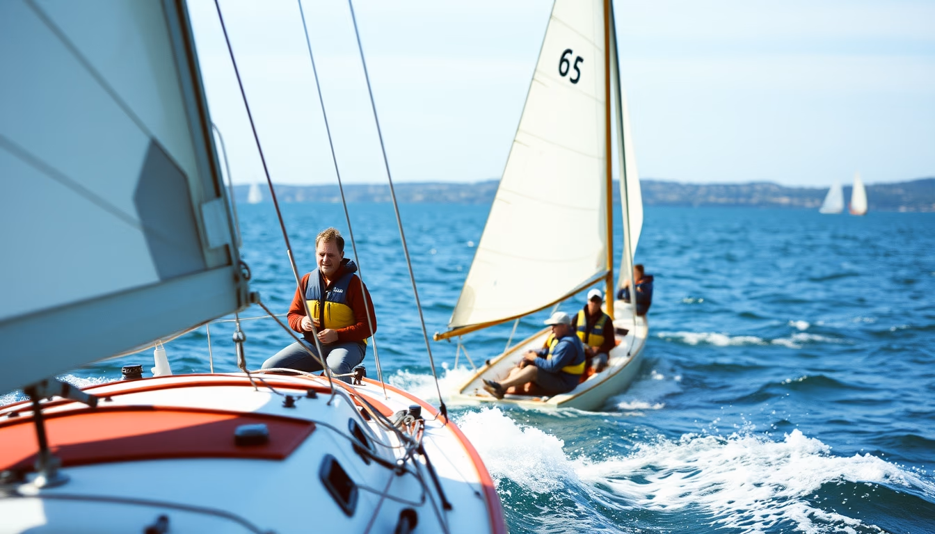 Veleiro regatta racing em estilo editorial