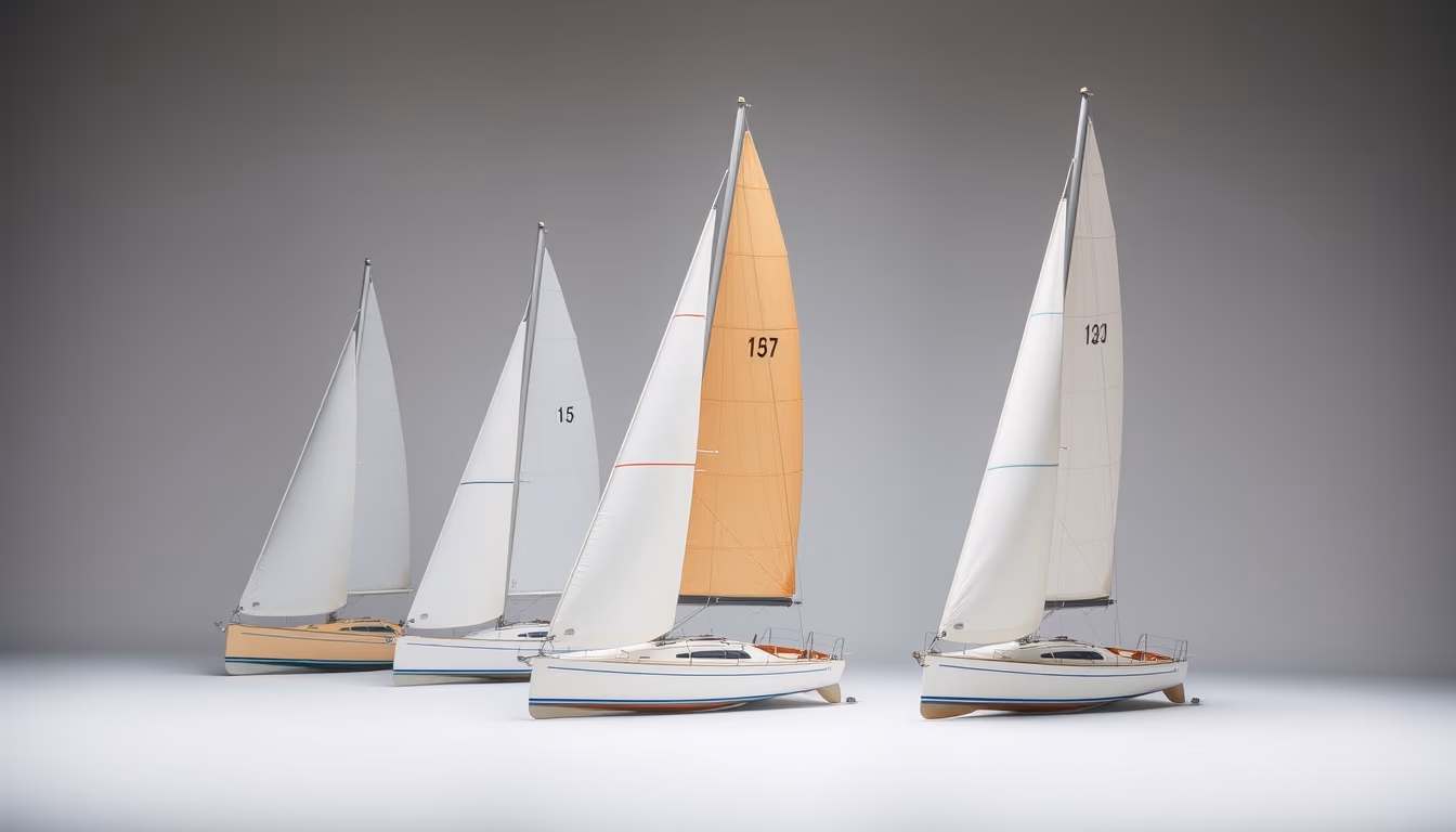 sailboat regatta racing in editorial style