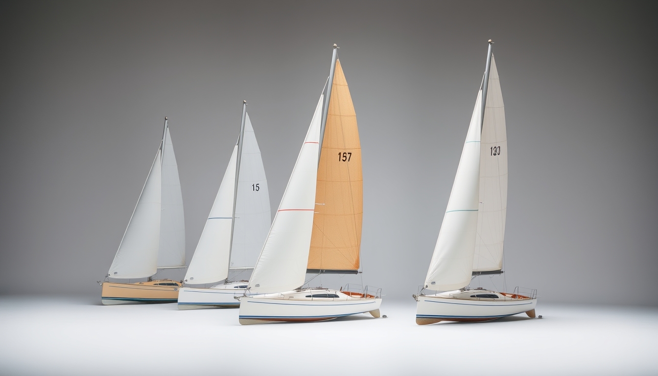 sailboat regatta racing in editorial style