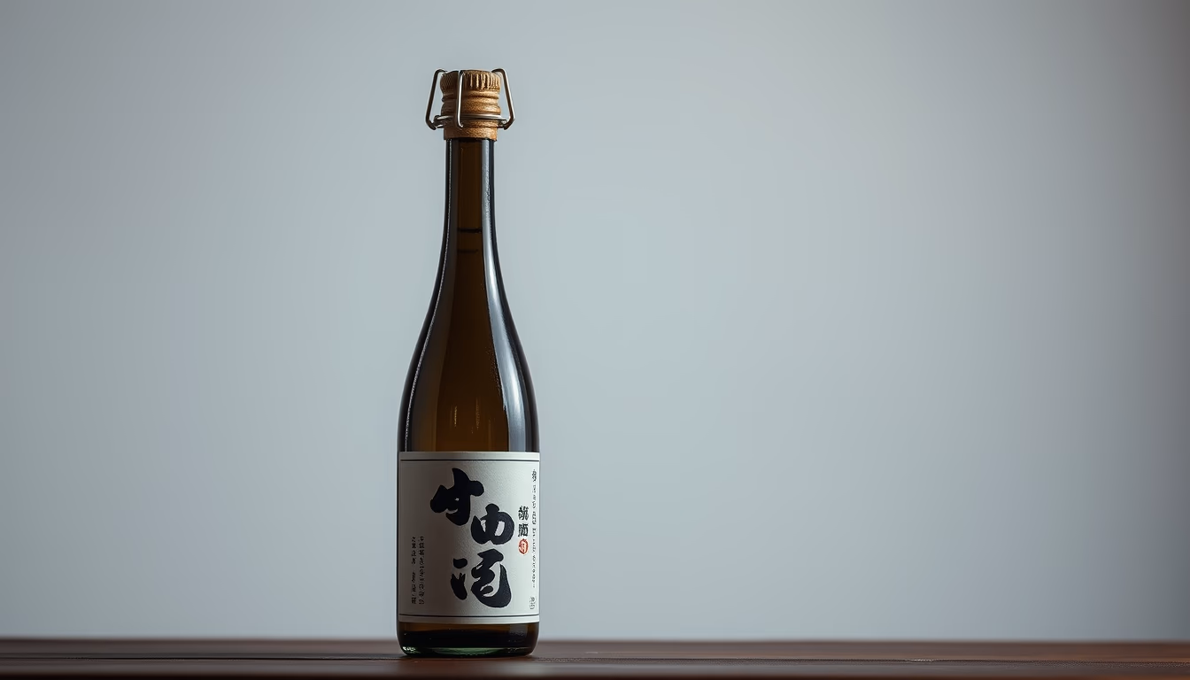 Sake bottle traditional em estilo editorial