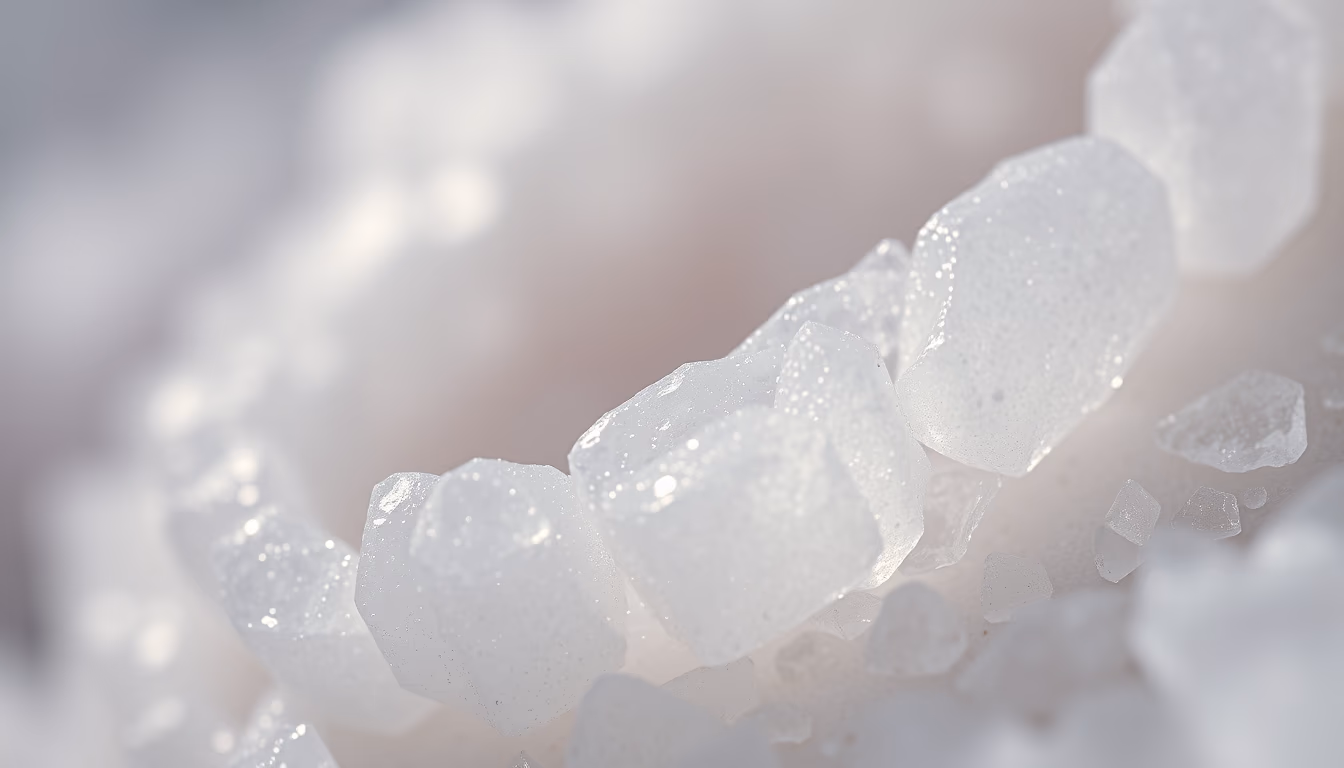 salt crystal macro in editorial style