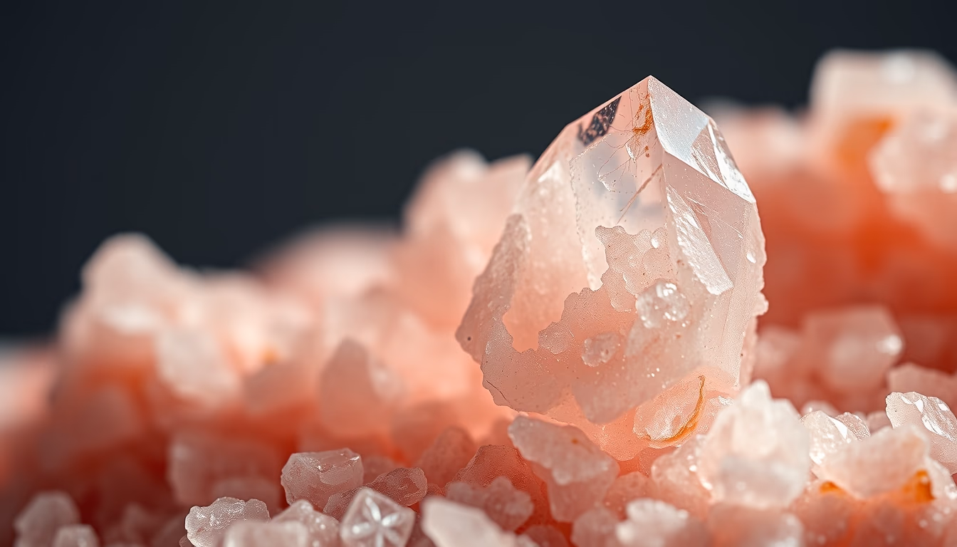salt crystal macro in editorial style