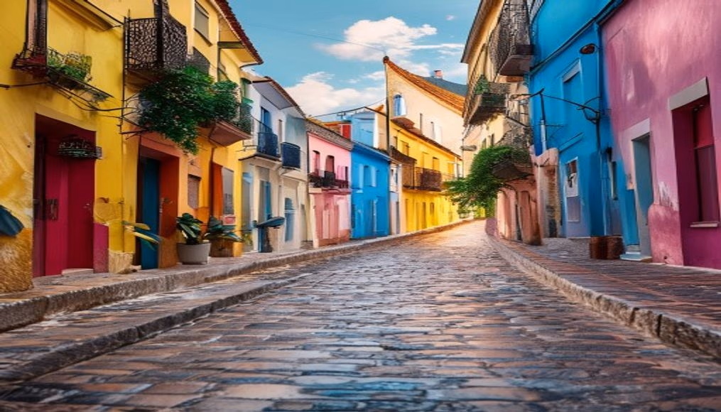 salvador pelourinho colorful in editorial style