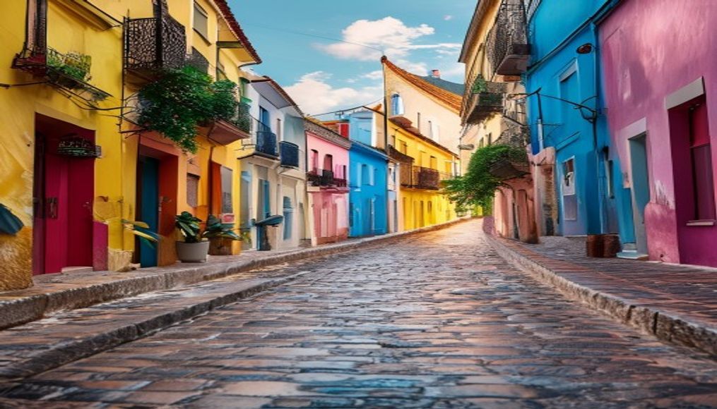 salvador pelourinho colorful in editorial style