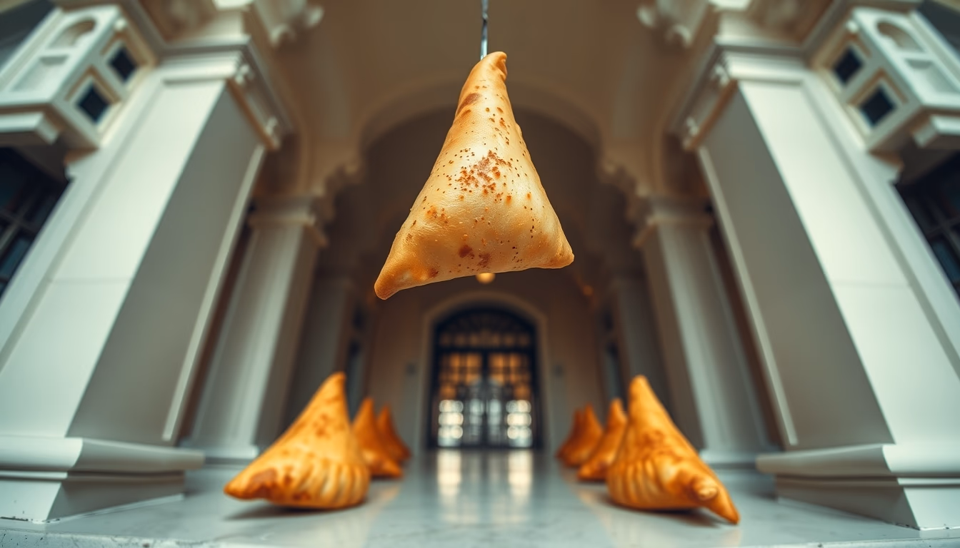 samosas spiced in editorial style