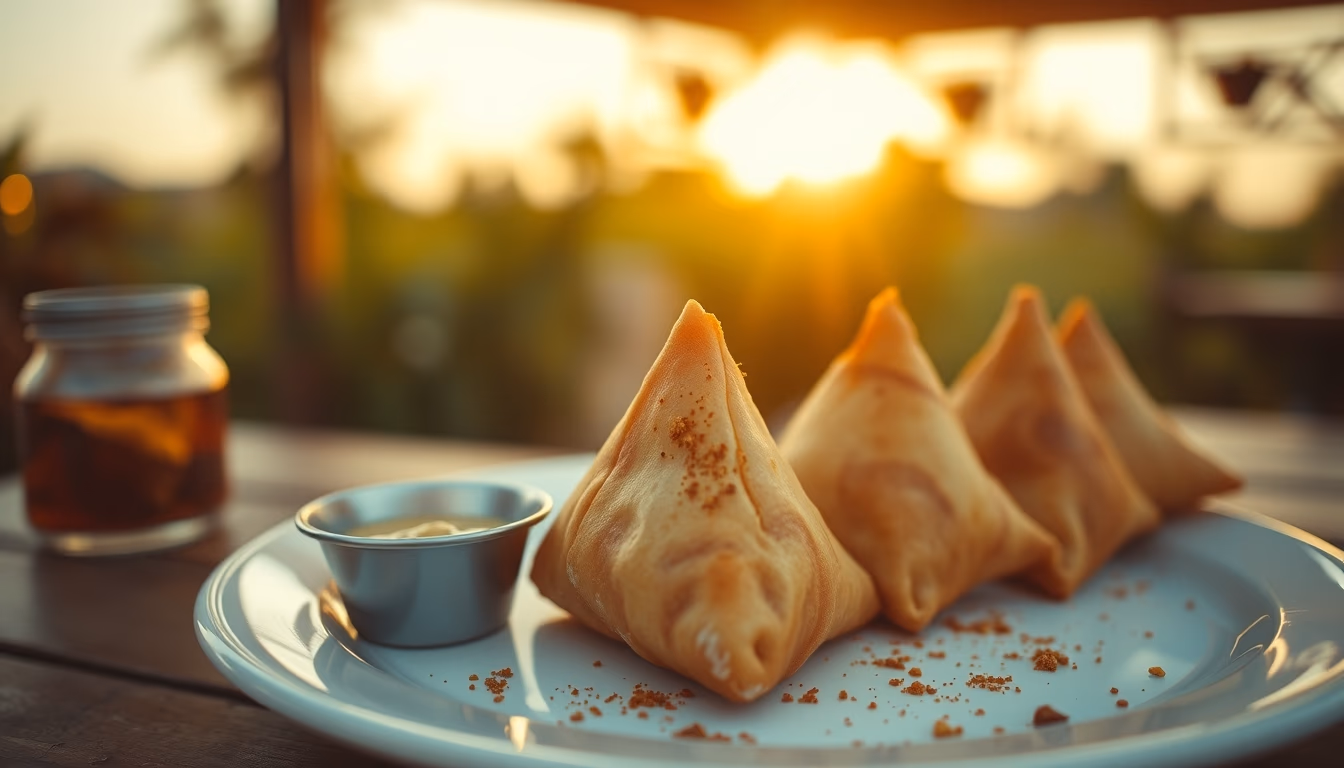 samosas spiced in editorial style