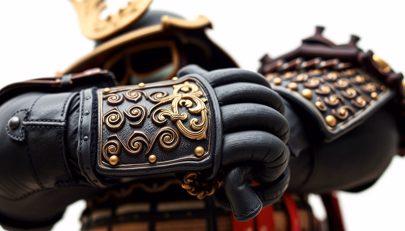 samurai armor detail in editorial style