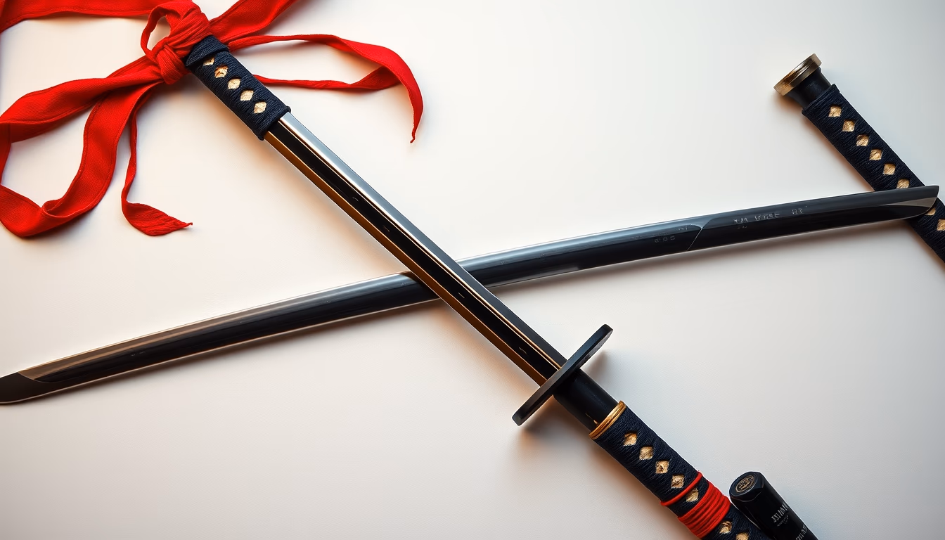 samurai katana in editorial style