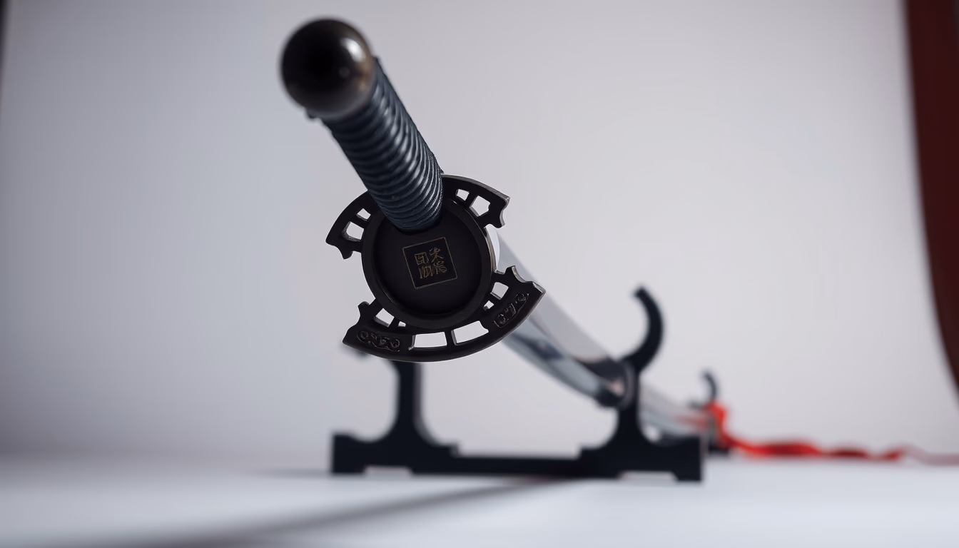 samurai katana in editorial style