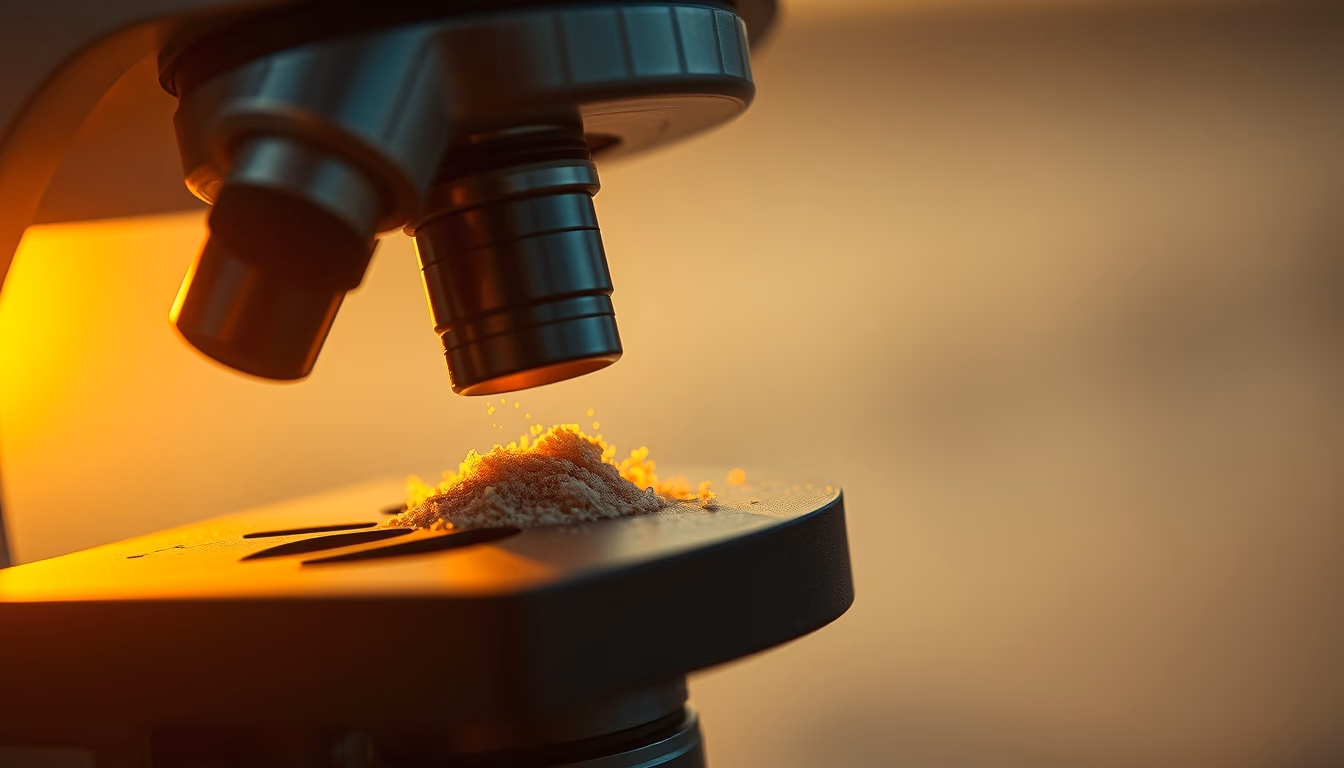 sandgrain microscope closeup in editorial style