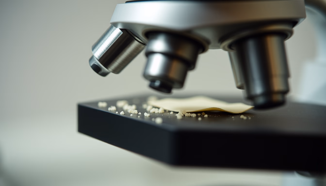 sandgrain microscope closeup in editorial style