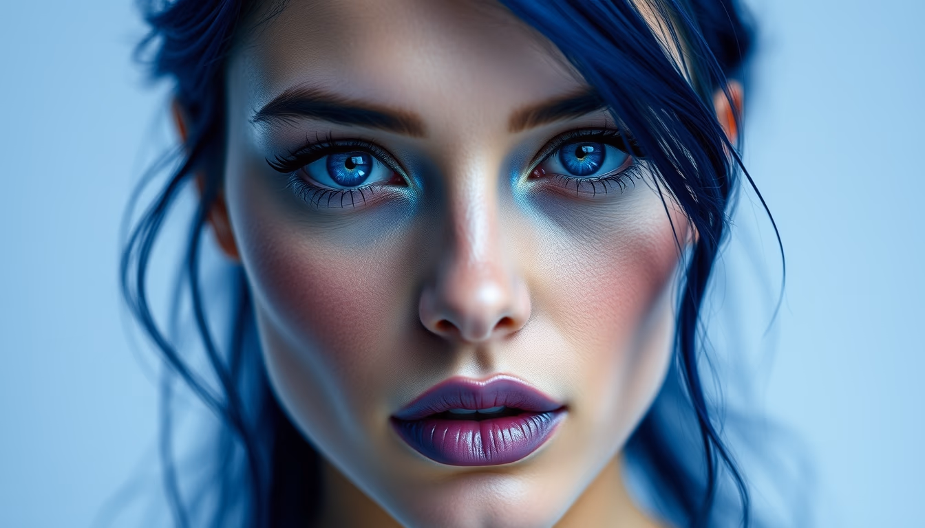 sapphire blue gemstone in editorial style