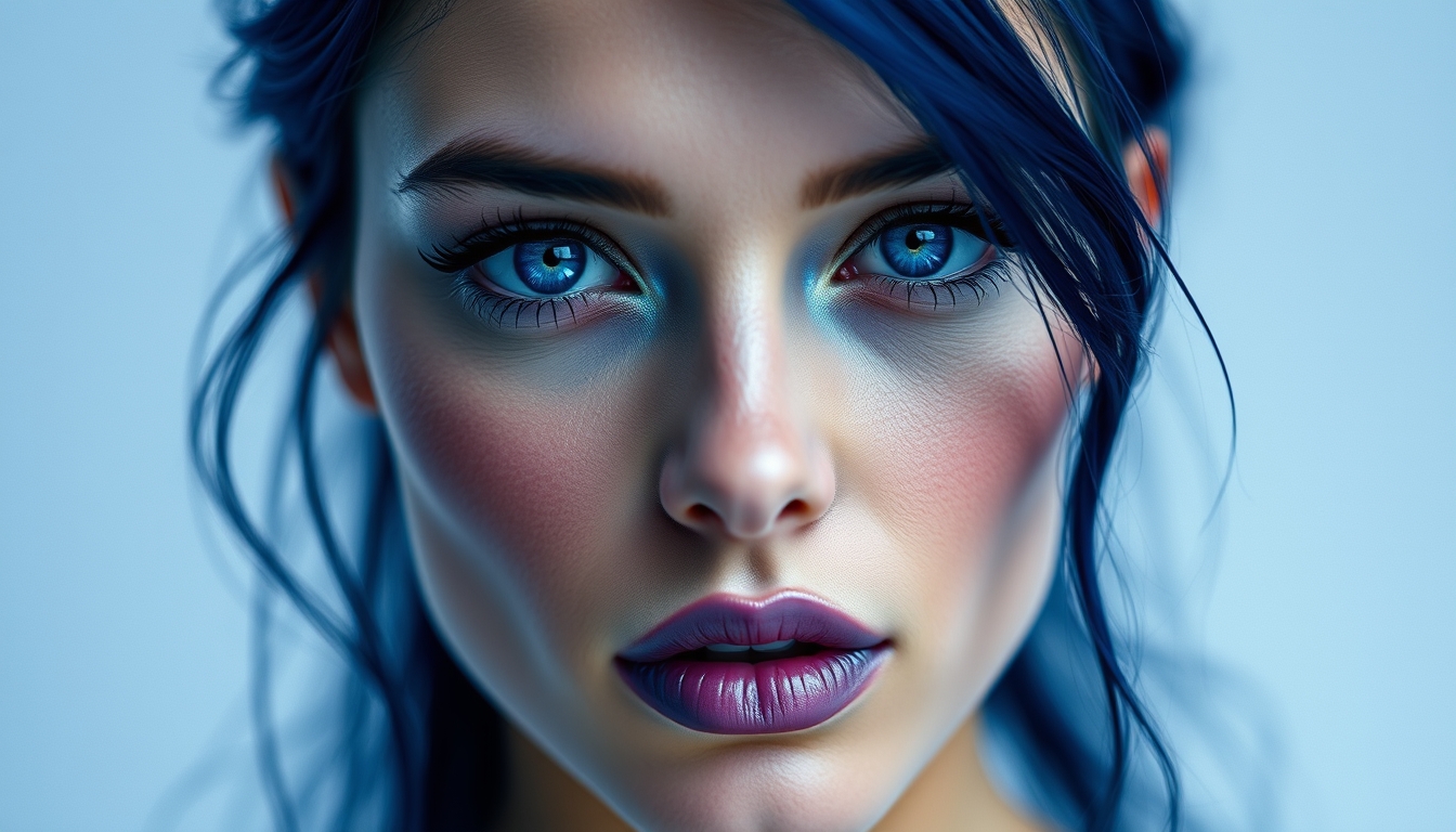 sapphire blue gemstone in editorial style