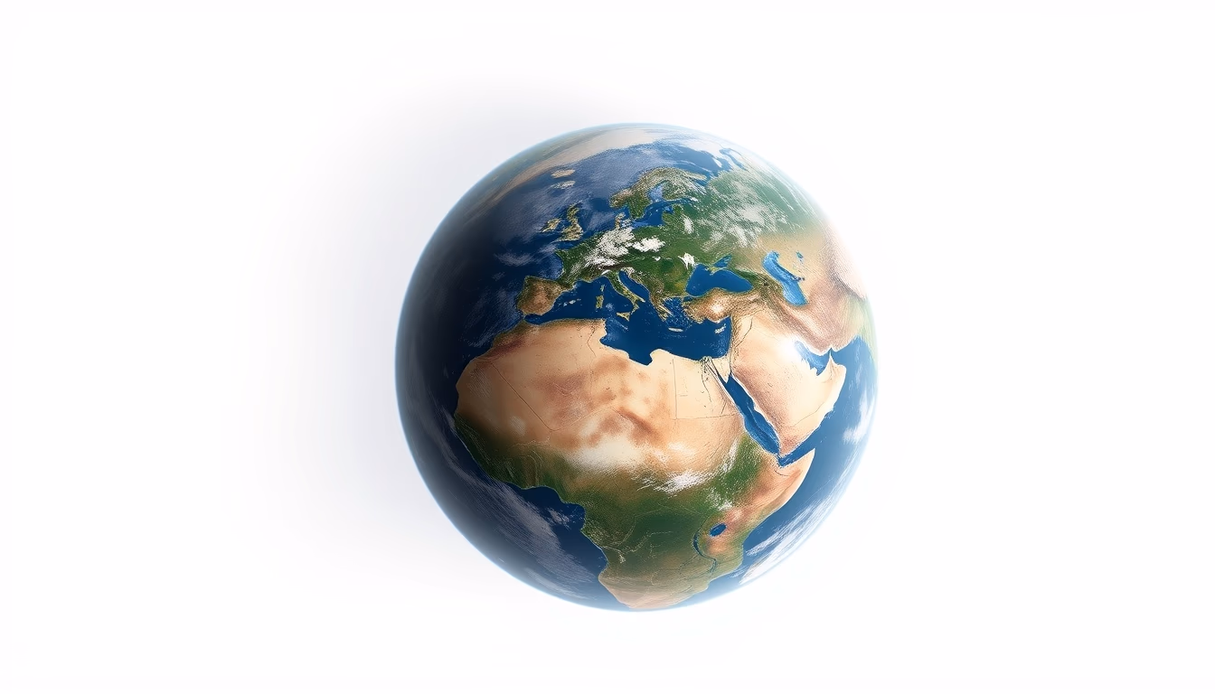 satellite earth view atmosphere in editorial style