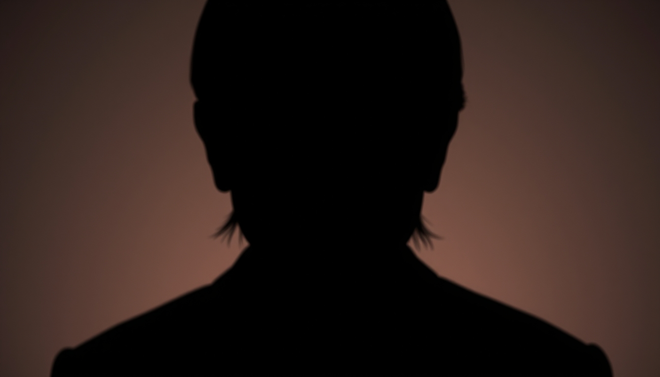 Satoshi nakamoto silhouette mystery em estilo editorial