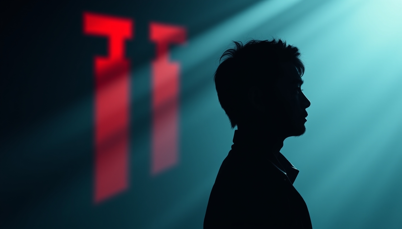satoshi nakamoto silhouette mystery in editorial style