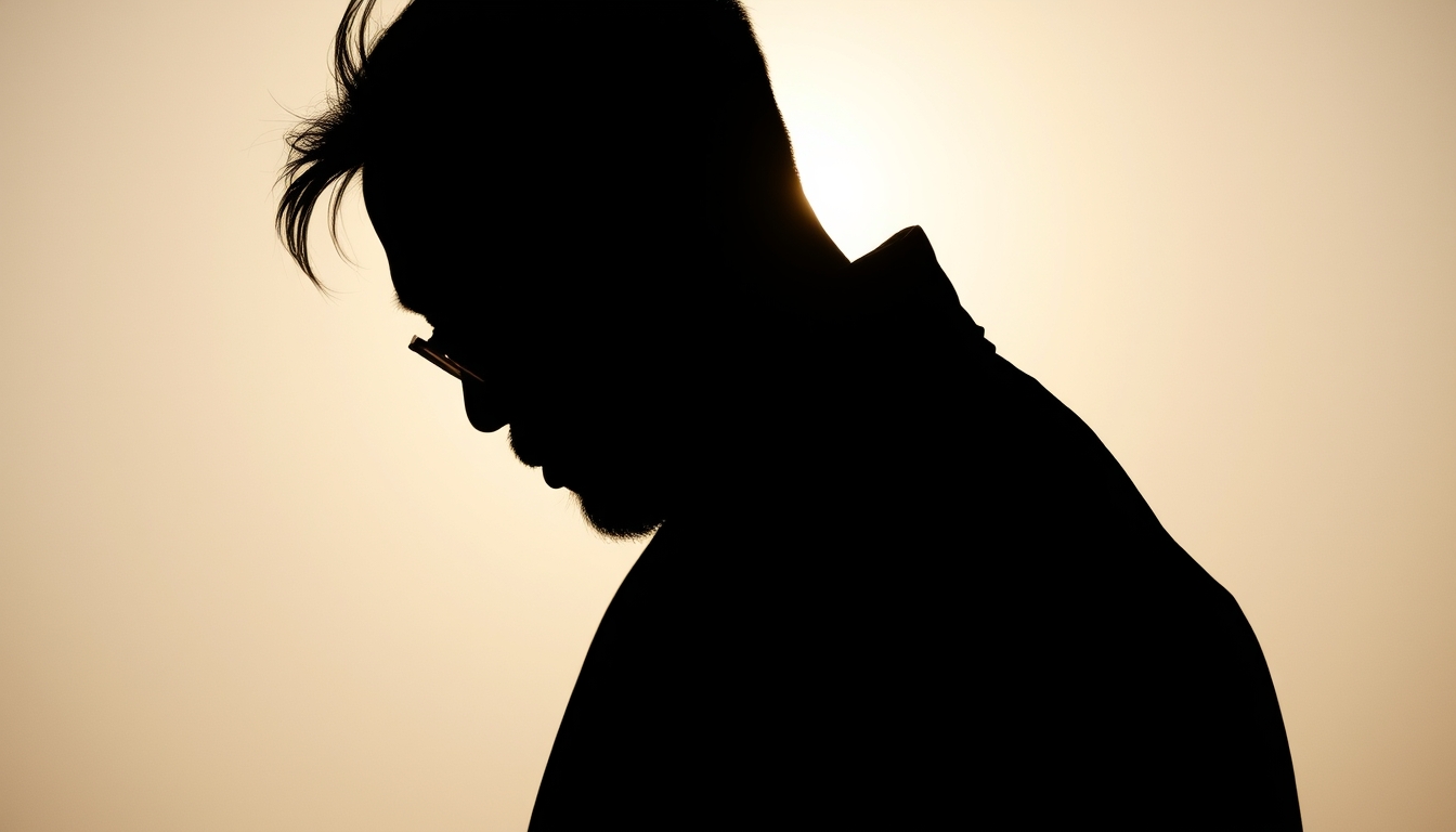 satoshi nakamoto silhouette mystery in editorial style