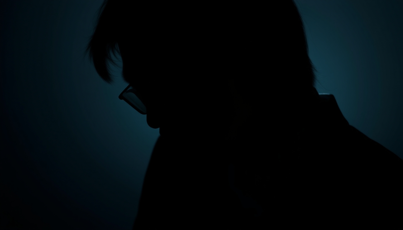 satoshi nakamoto silhouette mystery in editorial style