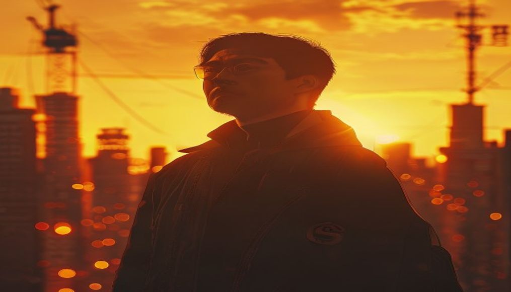 satoshi nakamoto silhouette mystery in editorial style