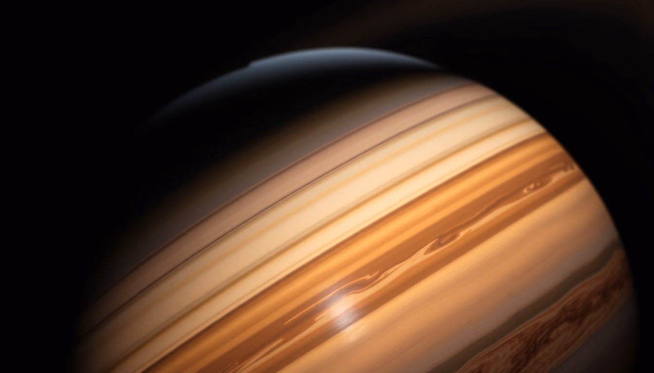 Saturn rings detail em estilo editorial