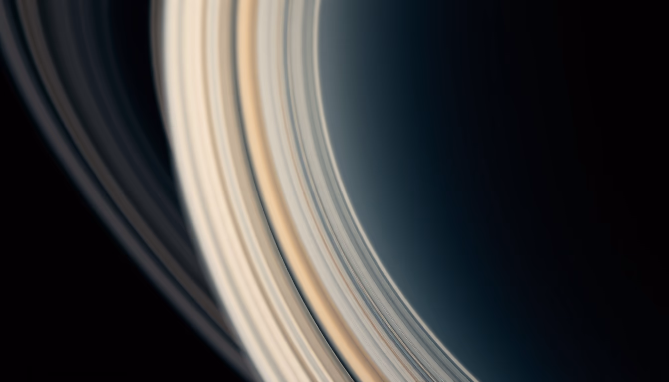 Saturn rings detail em estilo editorial