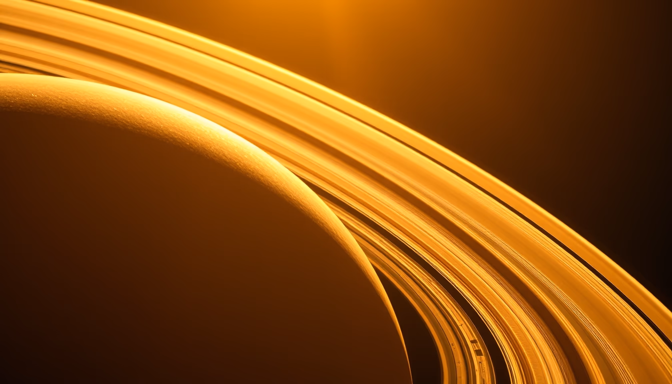 saturn rings detail in editorial style