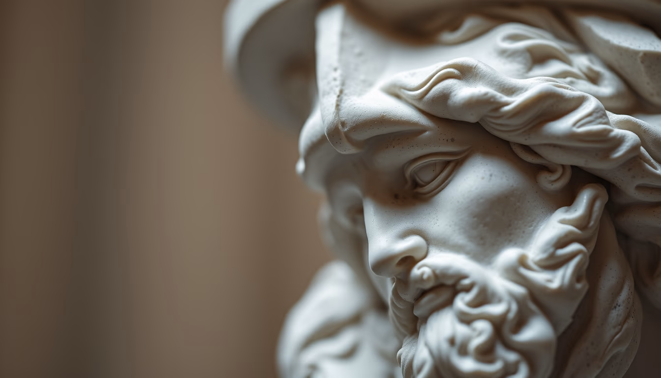 sculpture david michelangelo in editorial style