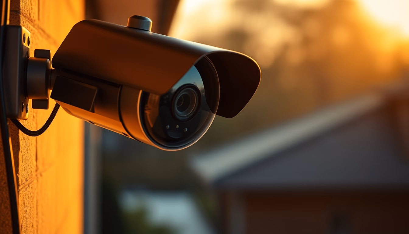 security camera surveillance in editorial style