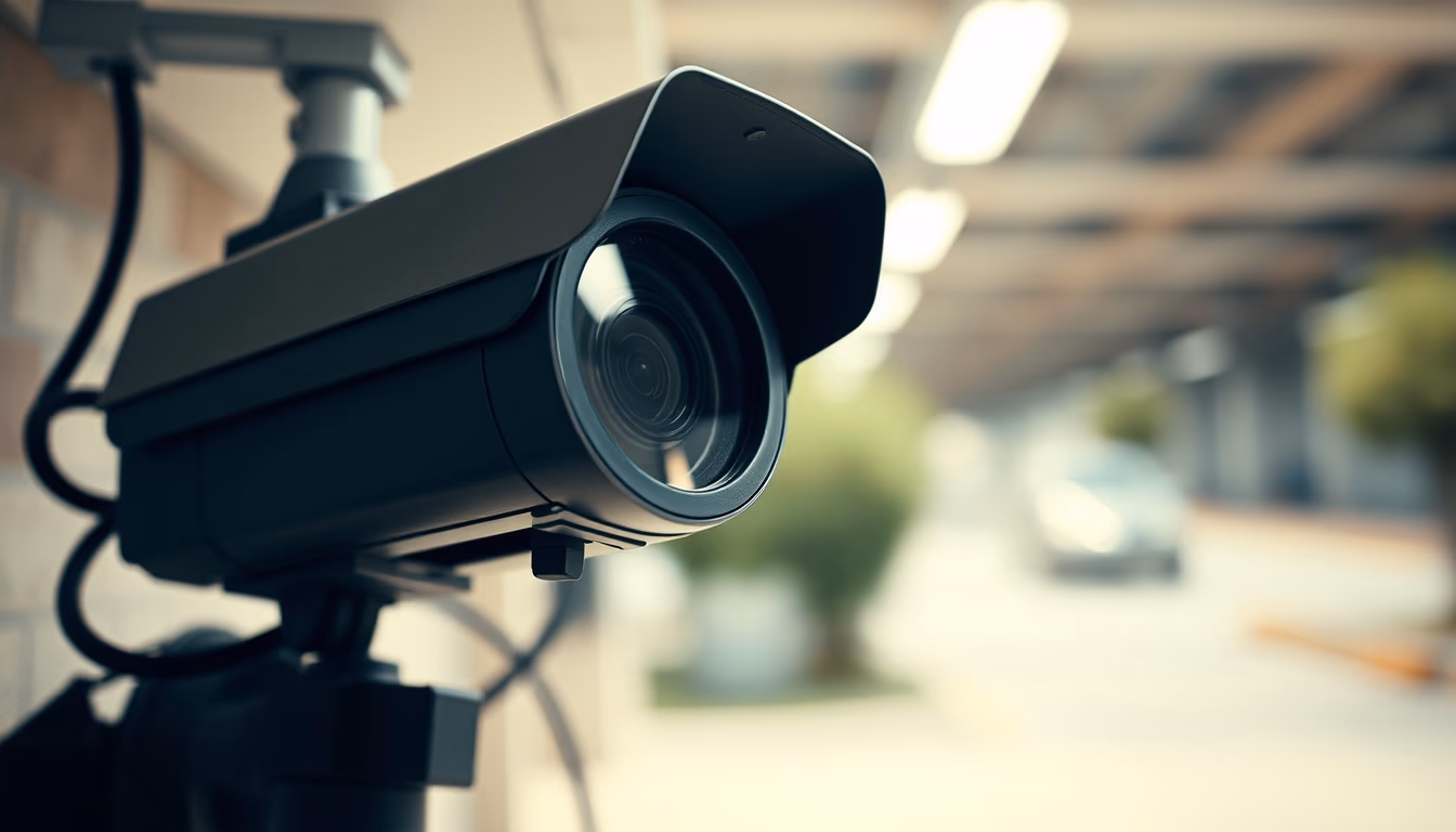 security camera surveillance in editorial style