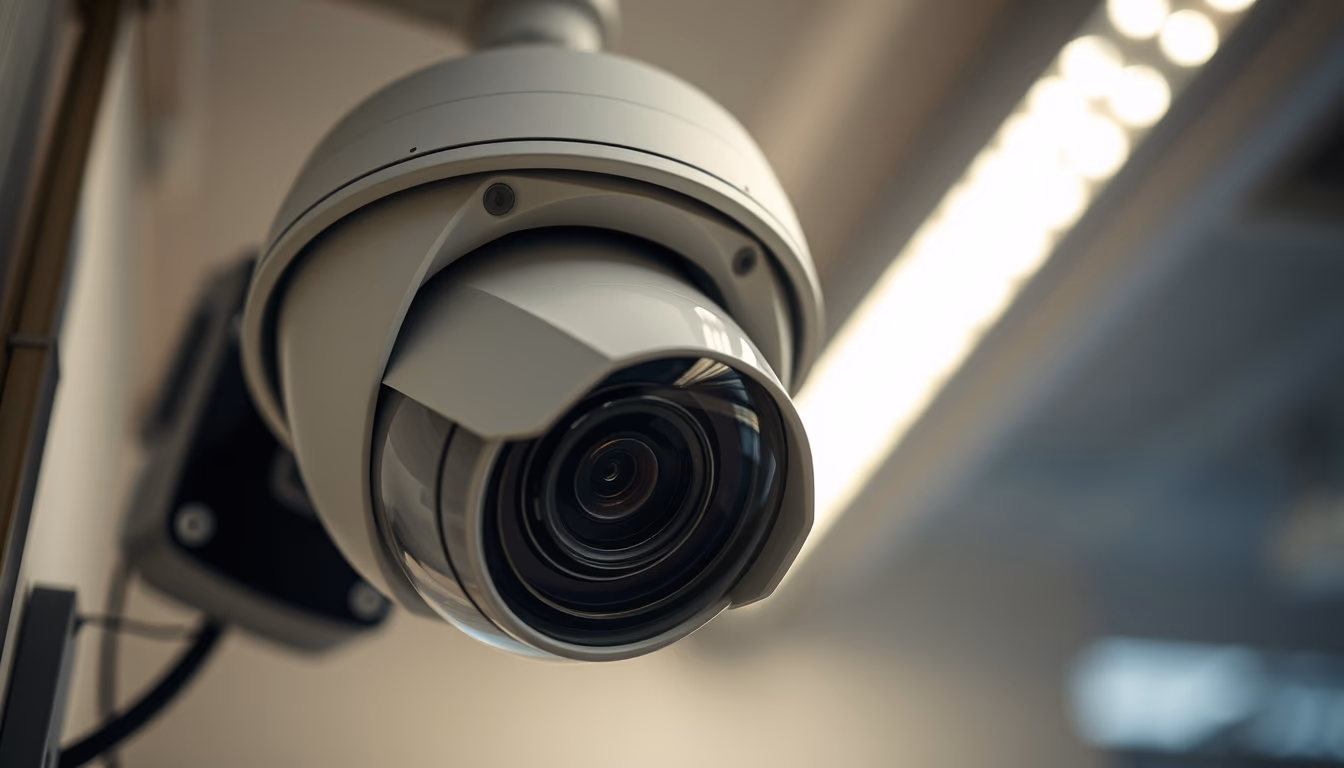 security camera surveillance in editorial style