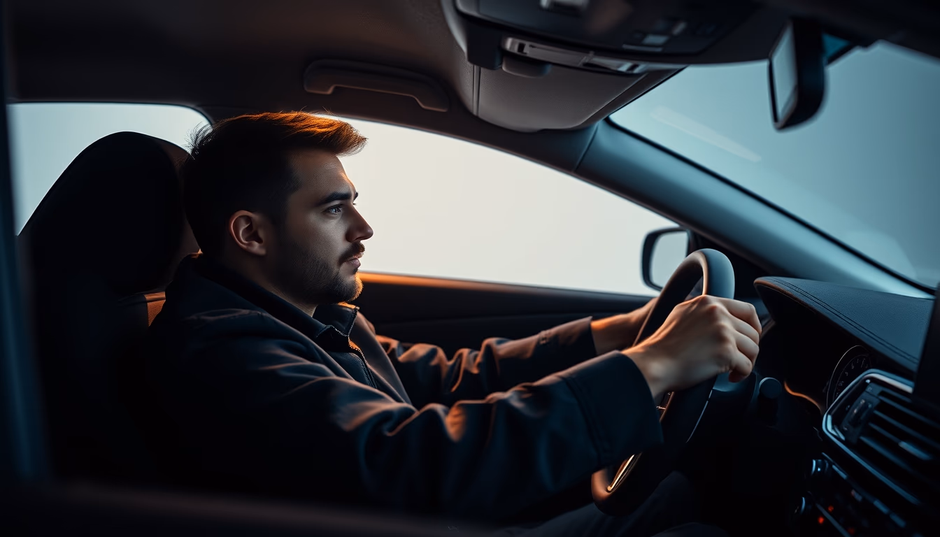 self driving car interior in editorial style