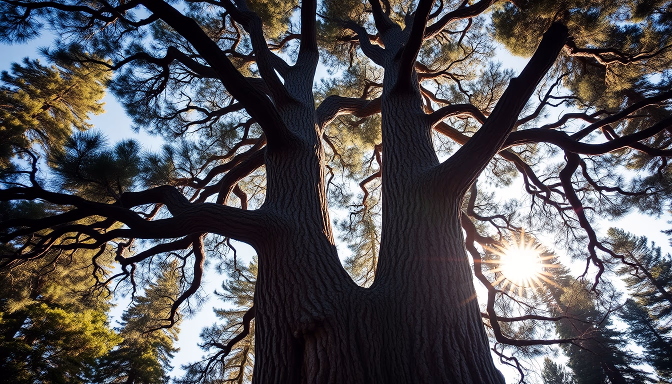 sequoia giant tree in editorial style