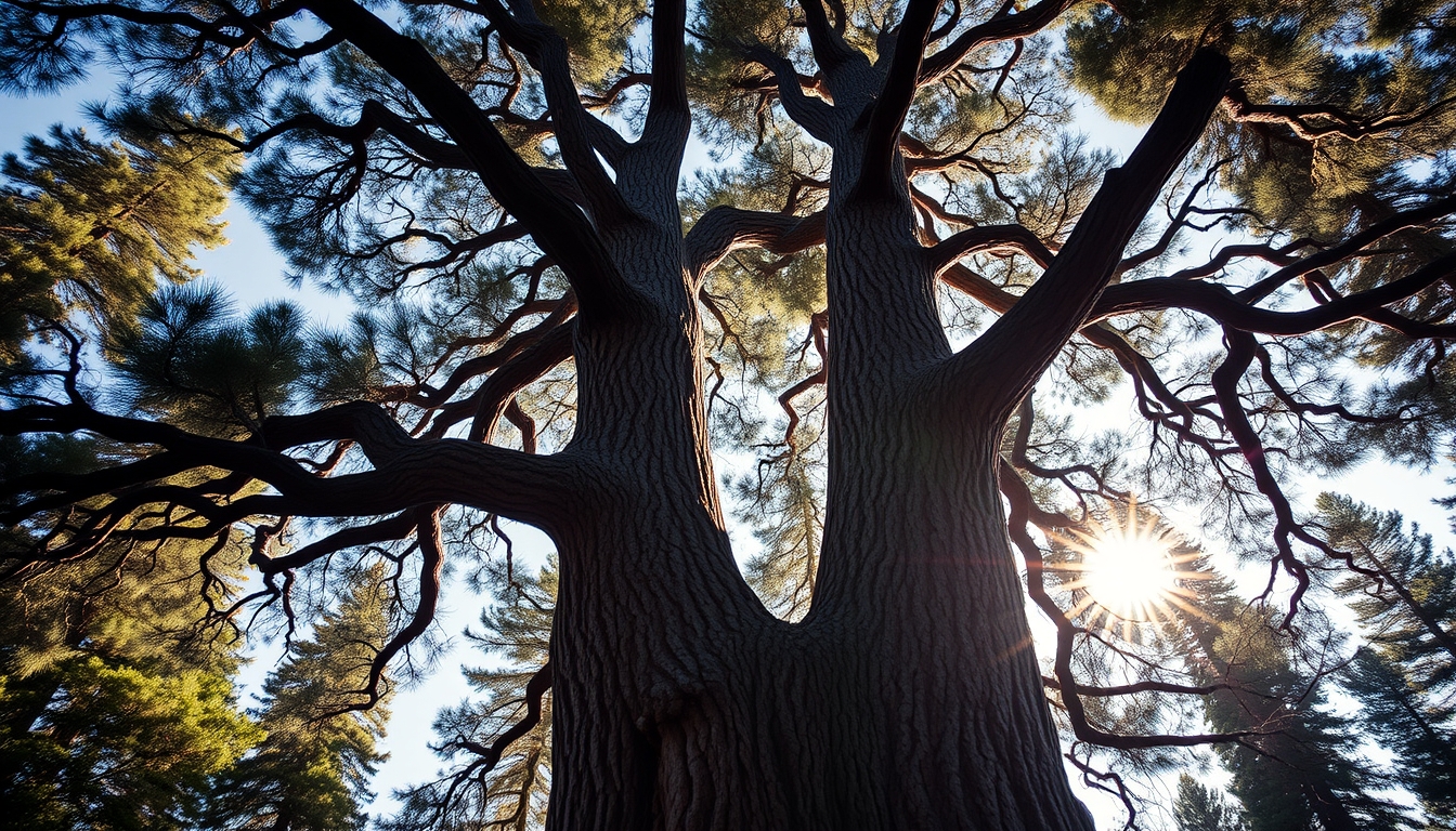 sequoia giant tree in editorial style