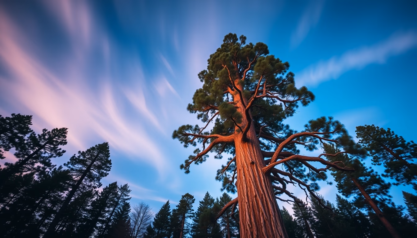 sequoia giant tree in editorial style