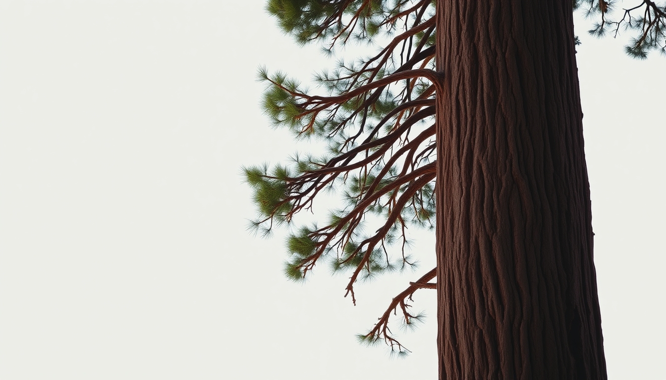 sequoia giant tree in editorial style