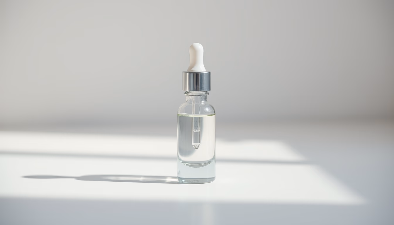 serum bottle dropper minimalist in editorial style