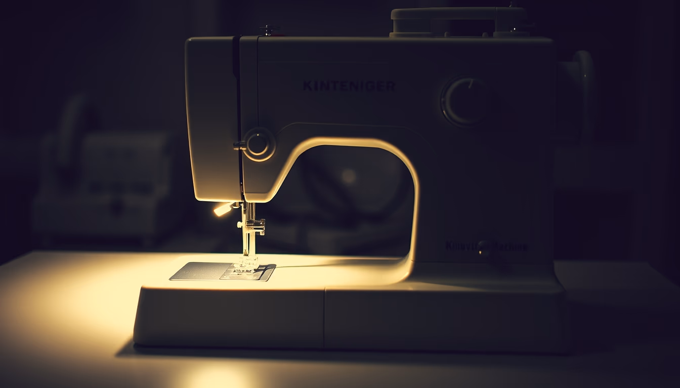 sewing machine vintage in editorial style