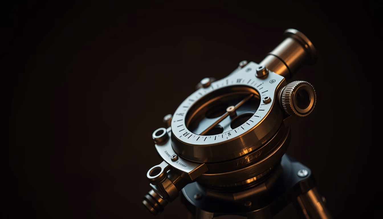 sextant navigation tool in editorial style