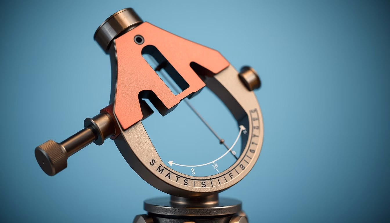 sextant navigation tool in editorial style