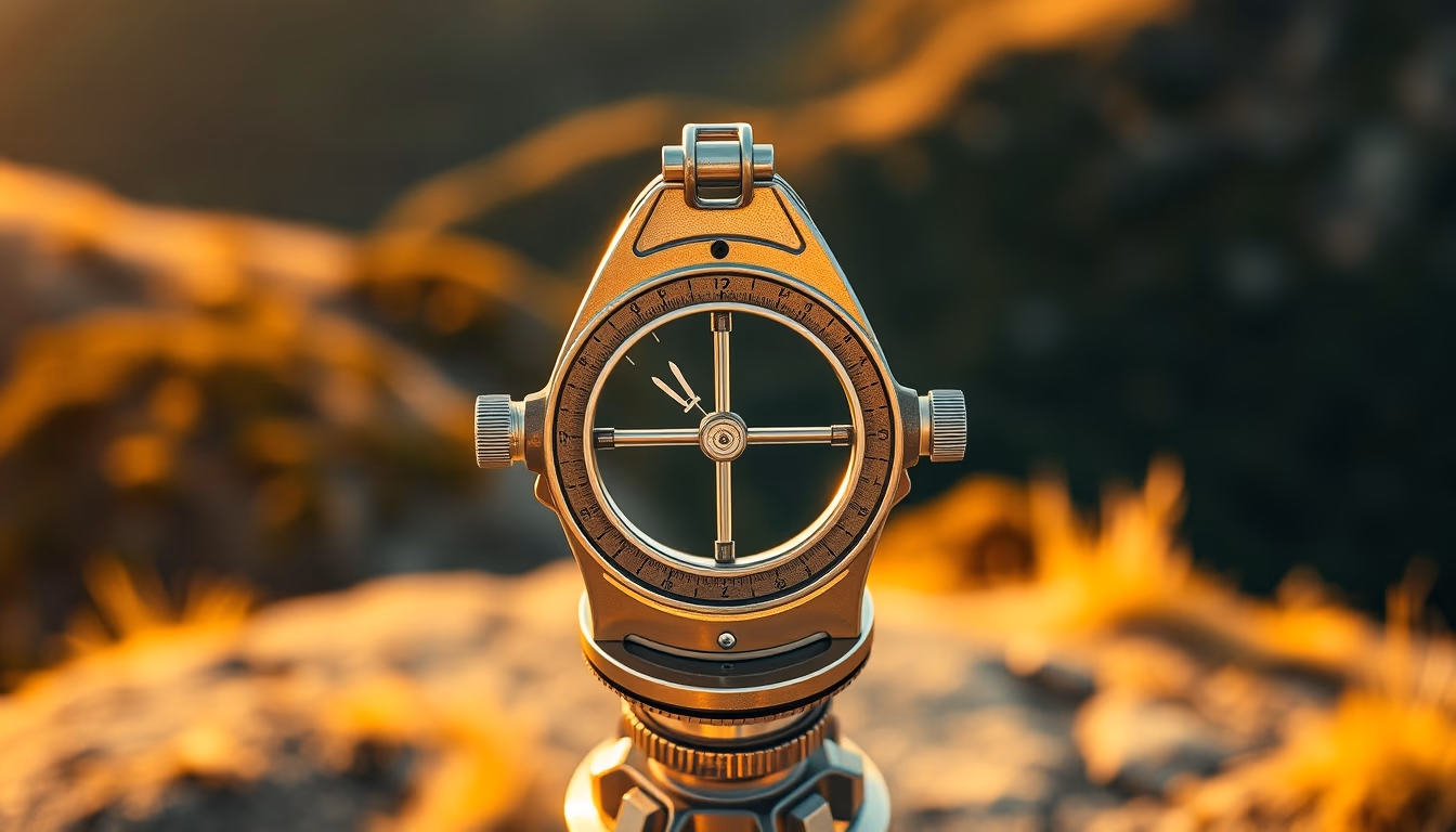 sextant navigation tool in editorial style