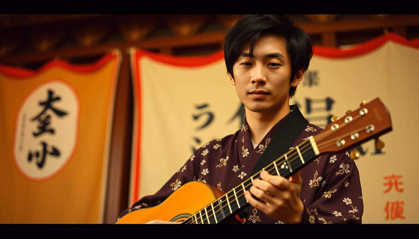 shamisen japanese in editorial style