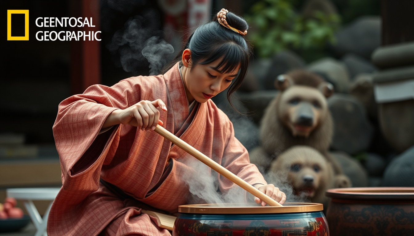 shamisen japanese in editorial style