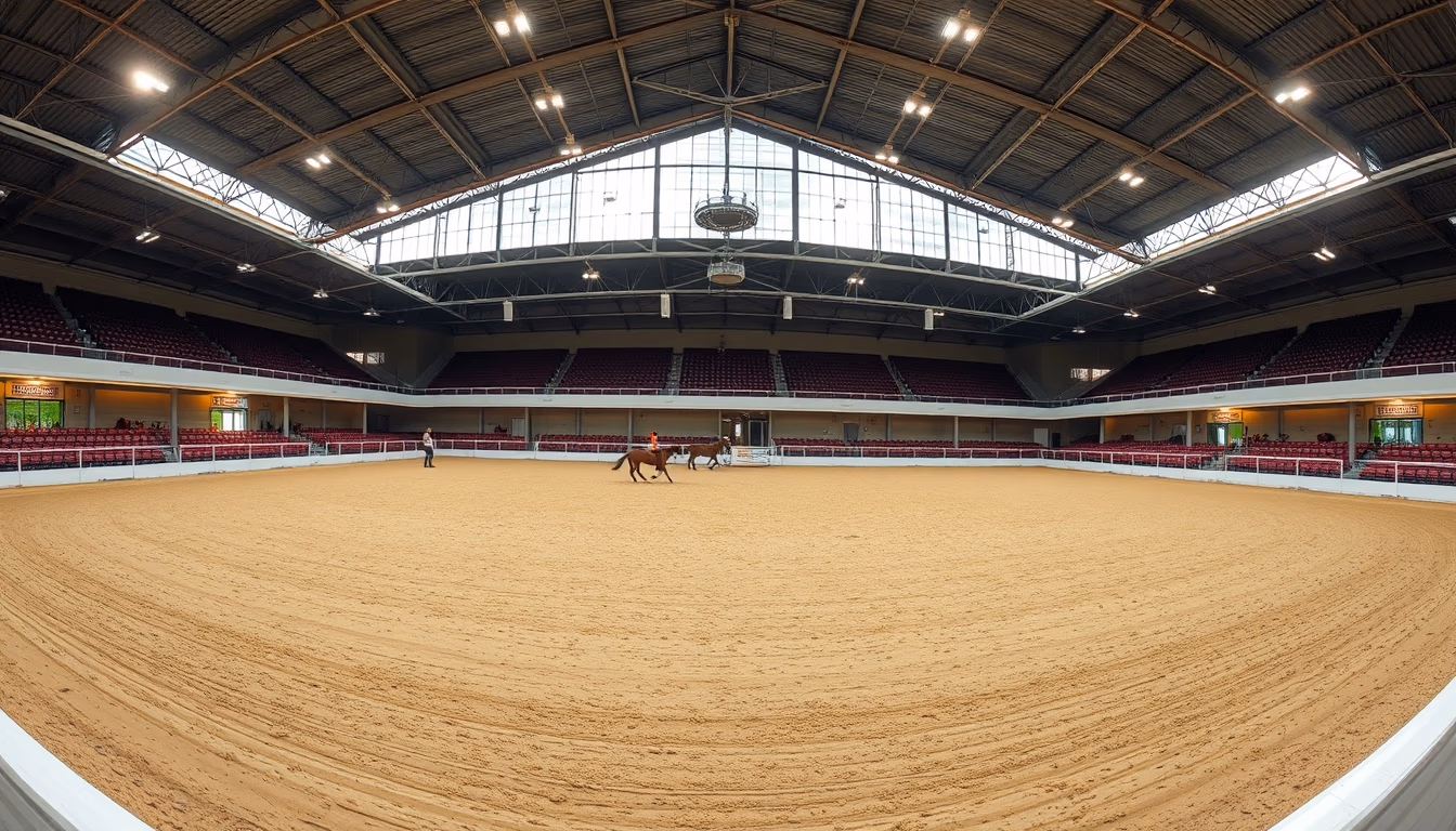 show jumping arena empty in editorial style