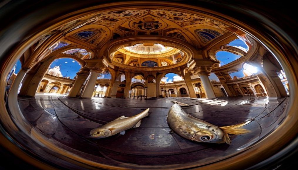 sikh gurdwara golden in editorial style